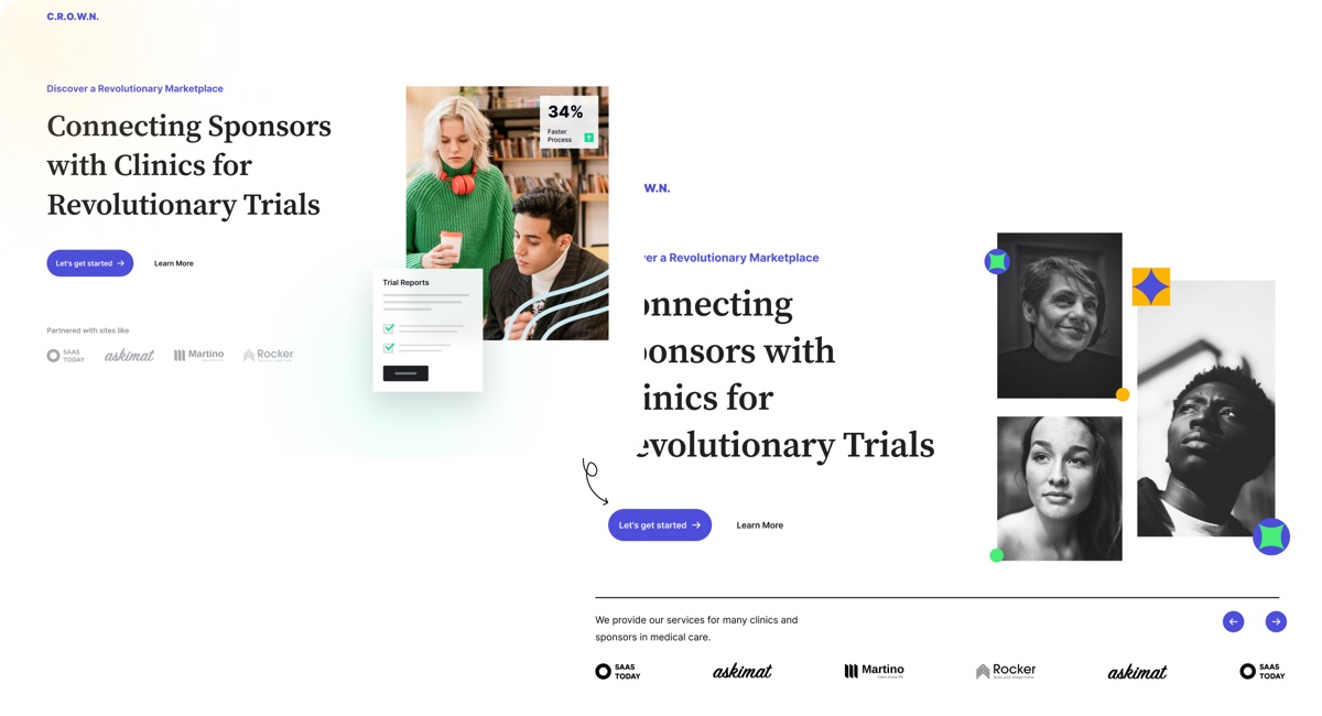 Before: homepage explorations